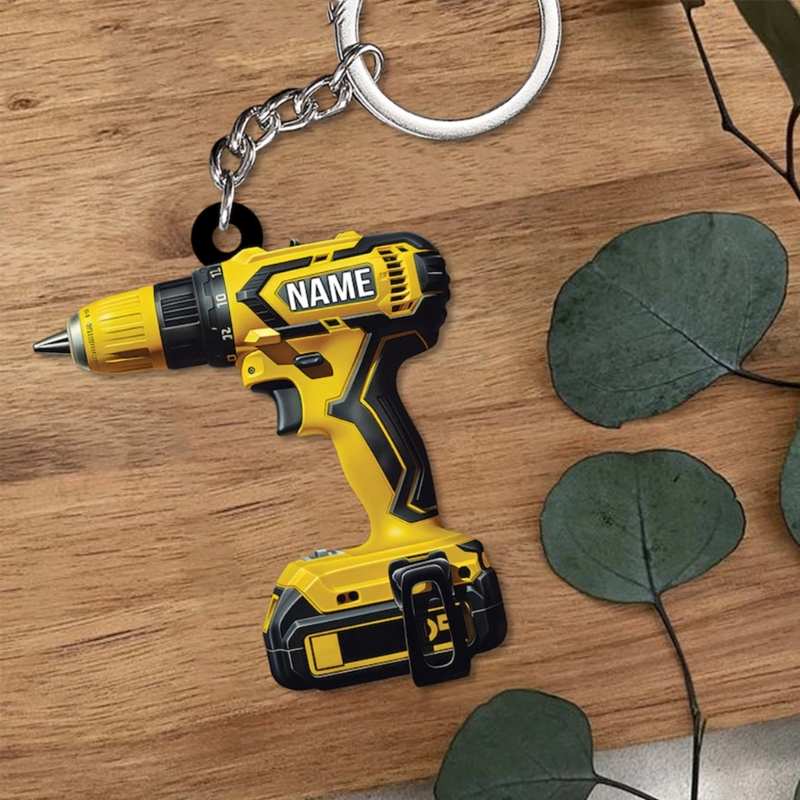 Heavy Equipment Keychain - Eye Catching Sturdy Acrylic Keyring Charm