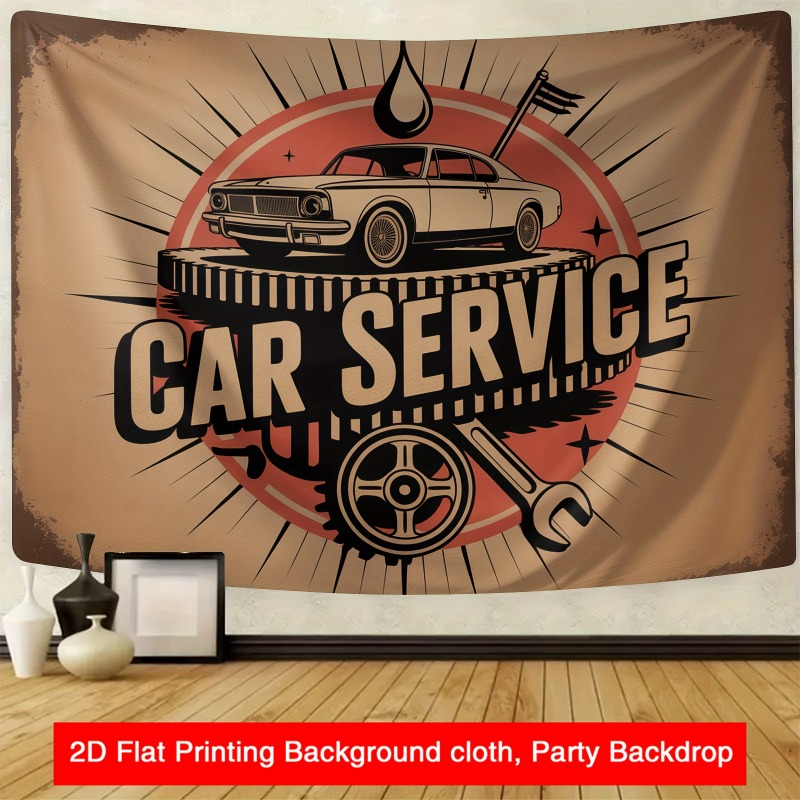 Large retro car service banner - Heavy Equipment Mechanic ulasan dan harga