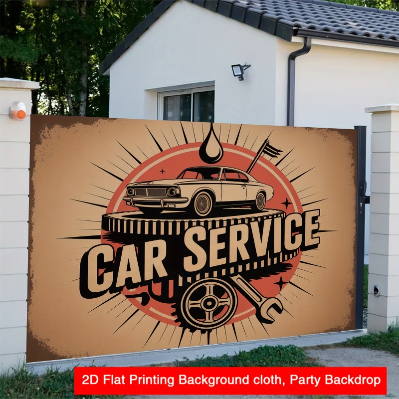 Large retro car service banner - Heavy Equipment Mechanic ulasan dan harga