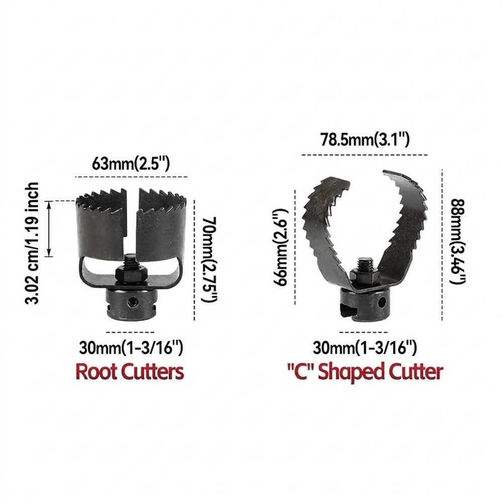 3 Pcs Steel Drain Auger Attach - Auger Drill Attachment ulasan dan harga