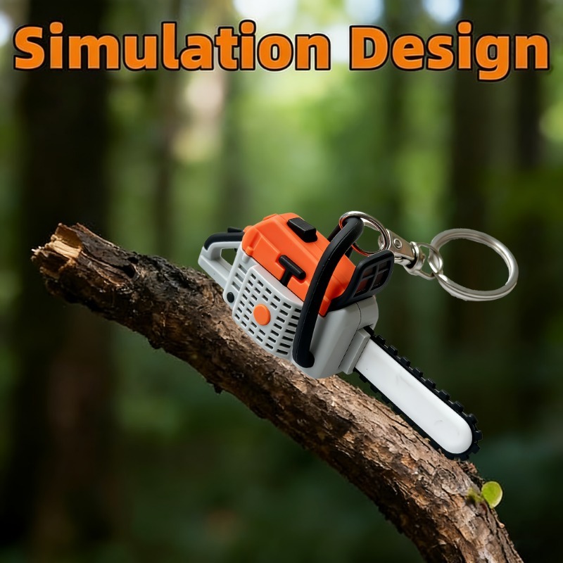 Mini Simulation Chainsaw Keych - Heavy Equipment Key Ring ulasan dan harga