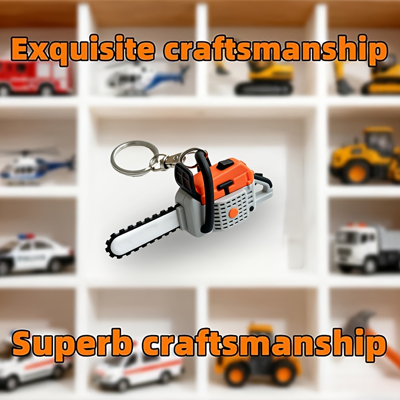 Mini Simulation Chainsaw Keych - Heavy Equipment Key Ring ulasan dan harga