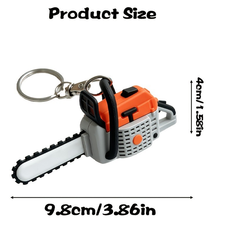 Mini Simulation Chainsaw Keych - Heavy Equipment Key Ring ulasan dan harga
