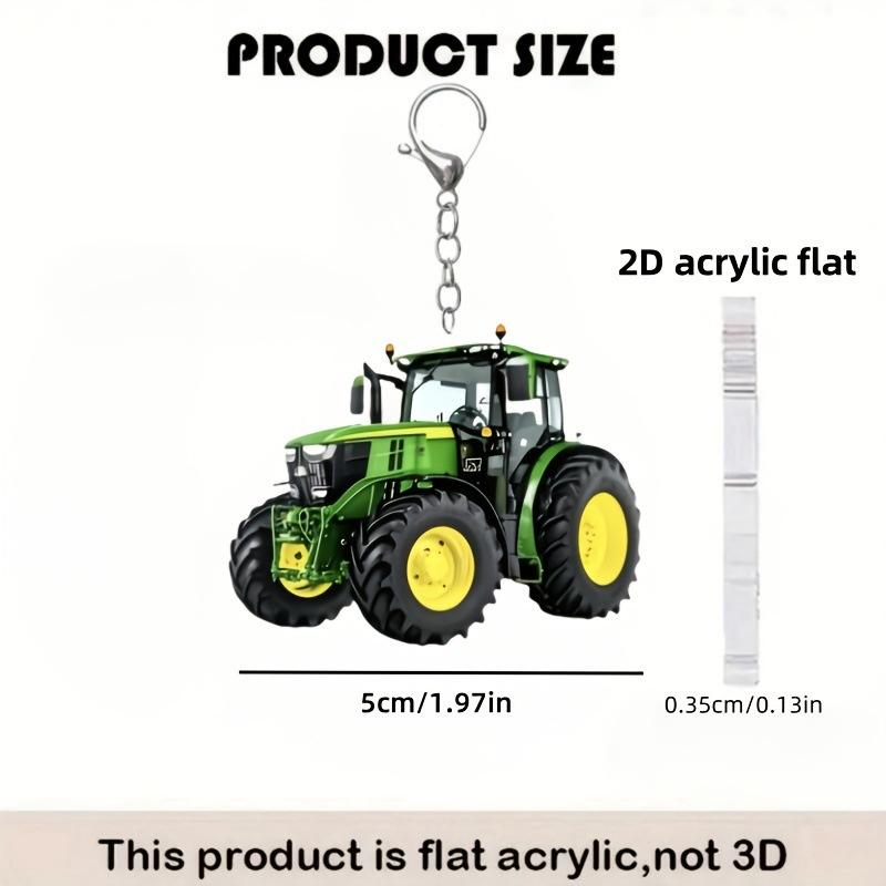 Tractor Keychain 2D Flat Desig - Heavy Equipment Key Ring ulasan dan harga