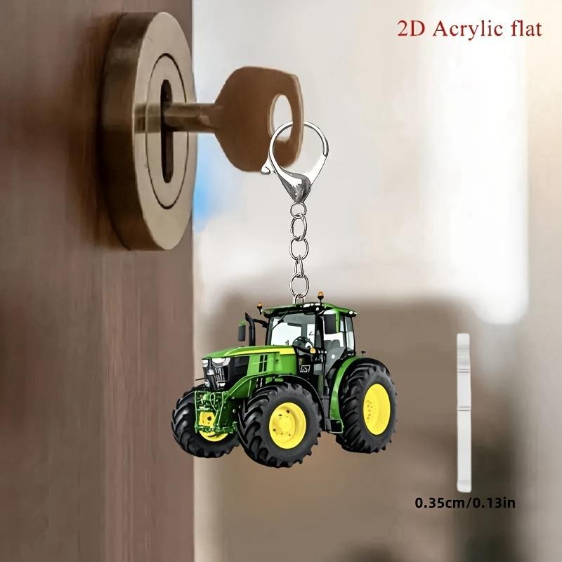 Tractor Keychain 2D Flat Desig - Heavy Equipment Key Ring ulasan dan harga