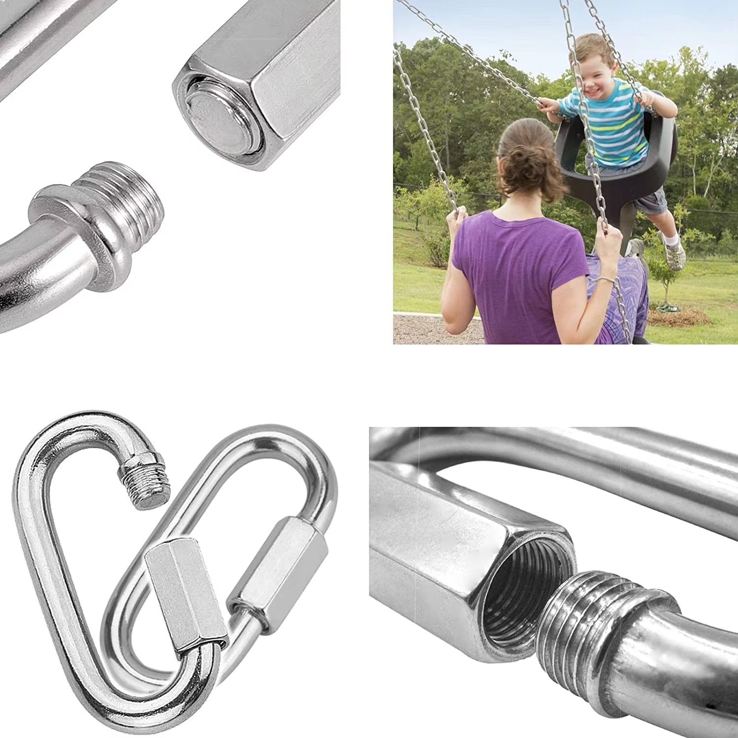 1pcs Quick Link Ring Stainless - Heavy Equipment Keychain ulasan dan harga
