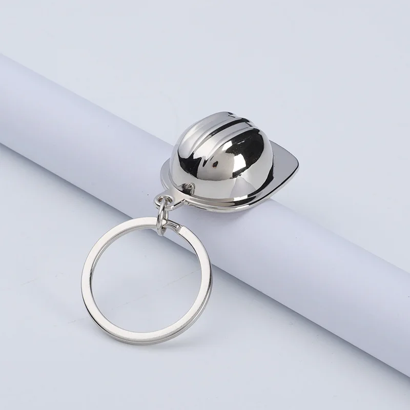 3D safety helmet keychain key  - Heavy Equipment Key Ring ulasan dan harga