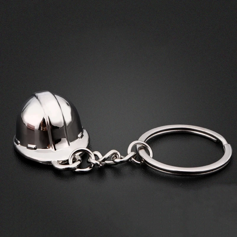 3D safety helmet keychain key  - Heavy Equipment Key Ring ulasan dan harga