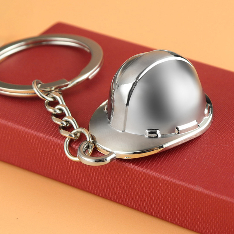 Mini simulation metal Hard Hat - Heavy Equipment Key Ring ulasan dan harga