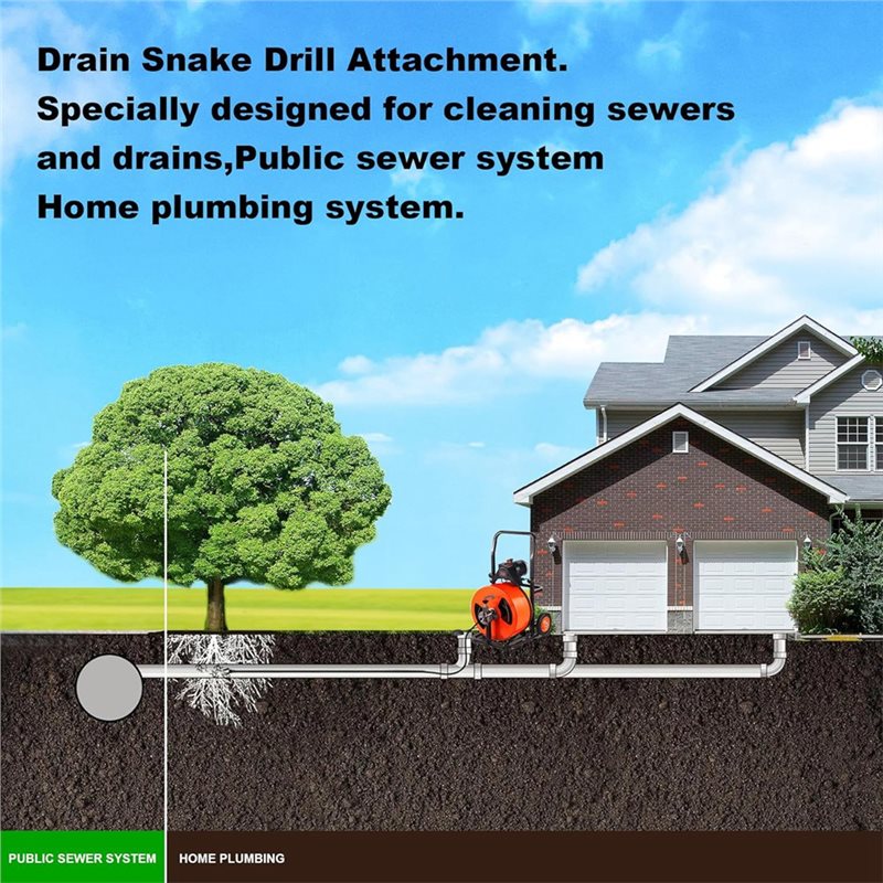 B62B-Drain Cleaning Machine, F - Auger Drill Attachment ulasan dan harga